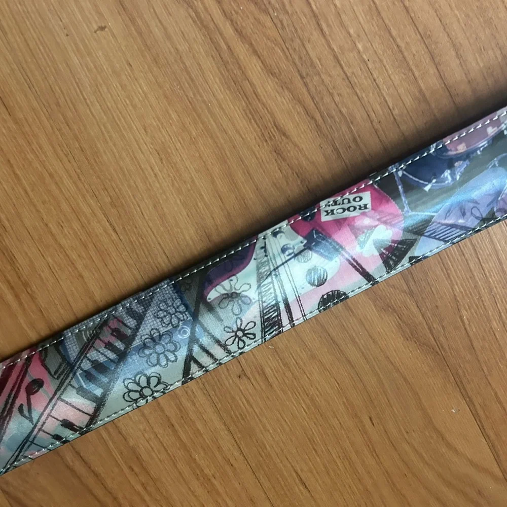 Vintage Hologram ROCK OUT Belt Unisex